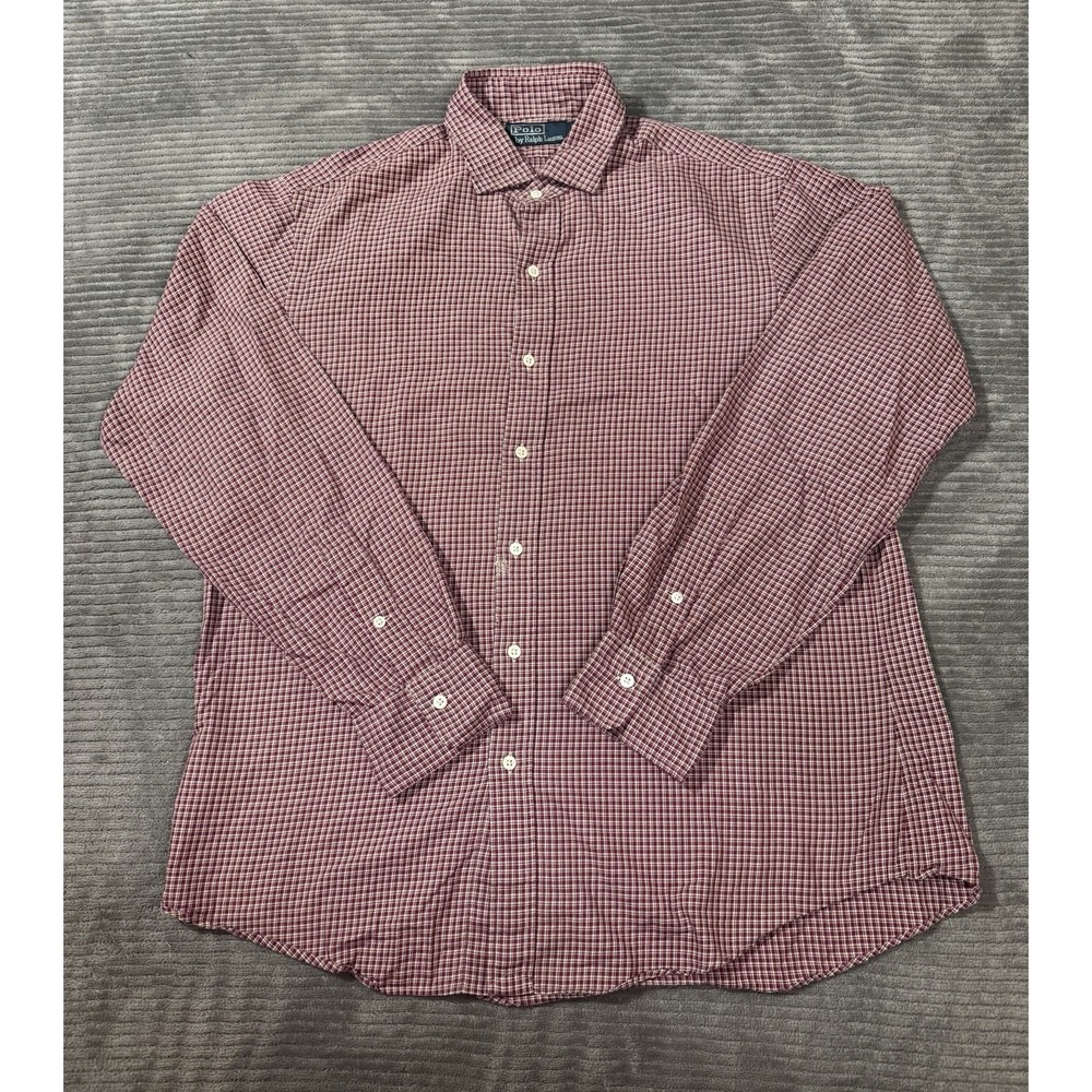 Polo Ralph Lauren Men's RCheckered Long Sleeve Button Down Large Vintage